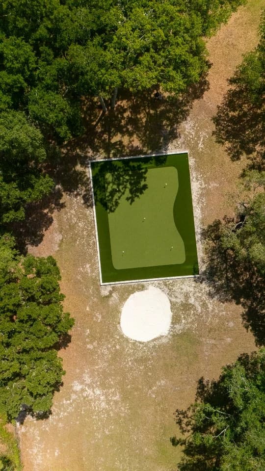 Before and after putting green transformation